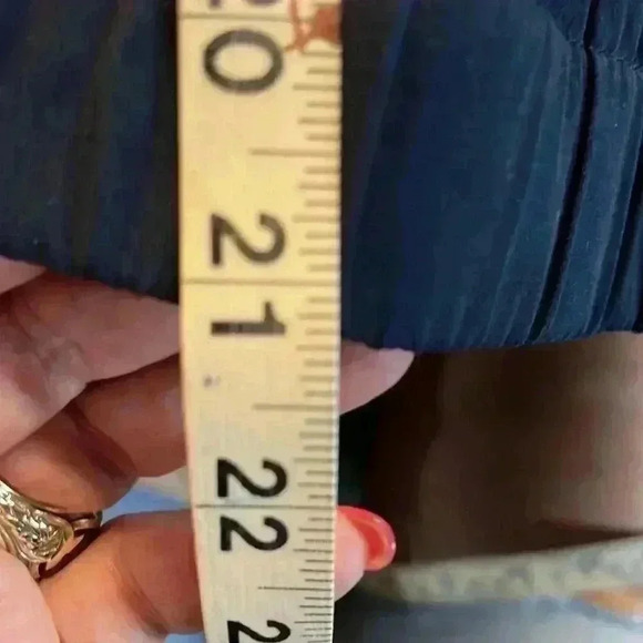 Forever 21 Jacket White/Navy L Striped Color Block Drawstring Neck Zip Up EUC - Picture 12 of 13